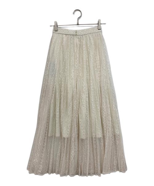 anuans（アニュアンス）anuans (アニュアンス) レースプリーツスカート アイボリー サイズ:Sの古着・服飾アイテム