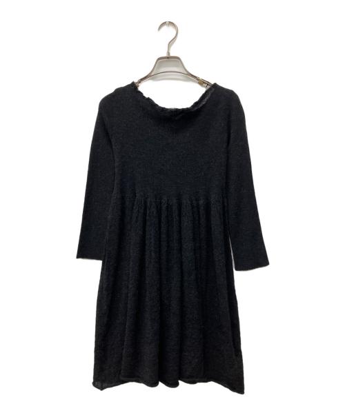 MIU MIU（ミュウミュウ）MIU MIU (ミュウミュウ) ペプラムニット ブラック サイズ:38の古着・服飾アイテム