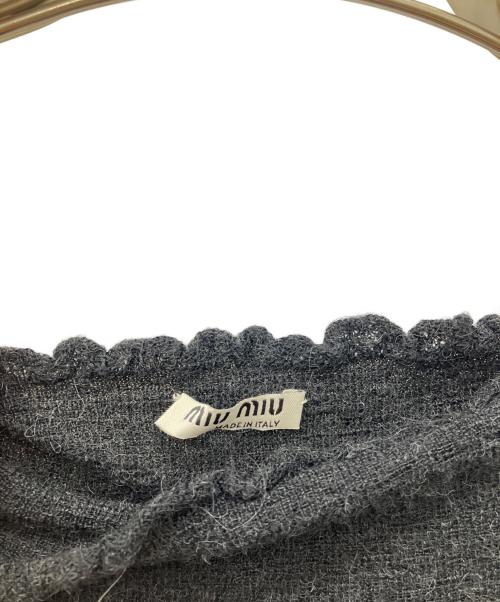 MIU MIU（ミュウミュウ）MIU MIU (ミュウミュウ) ペプラムニット ブラック サイズ:38の古着・服飾アイテム