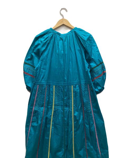 MUVEIL（ミュベール）MUVEIL (ミュベール) カラーステッチワンピース ブルー サイズ:36 未使用品の古着・服飾アイテム