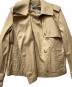 中古・古着 LAUREN RALPH LAUREN (ローレンラルフローレン) ショート ダブルブレステッド ツイル トレンチ コート ベージュ サイズ:2：8000円