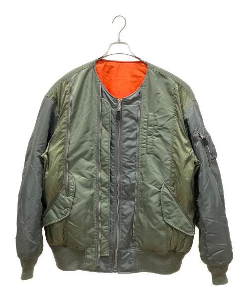 AVIREX（アヴィレックス）AVIREX (アヴィレックス) FACETASM (ファセッタズム) Dogs (ドッグス) BUG MA-1 JACKET カーキ×オレンジの古着・服飾アイテム