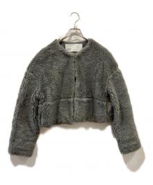 ticca（ティッカ）の古着「ウールファーショートコート」｜グレー