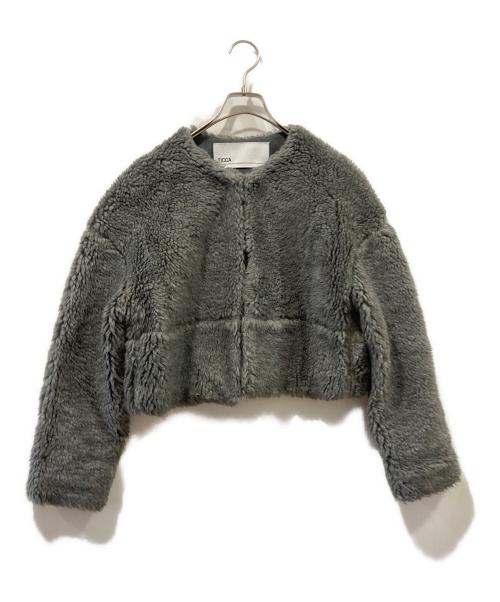 ticca（ティッカ）ticca (ティッカ) ウールファーショートコート グレー サイズ:FREEの古着・服飾アイテム