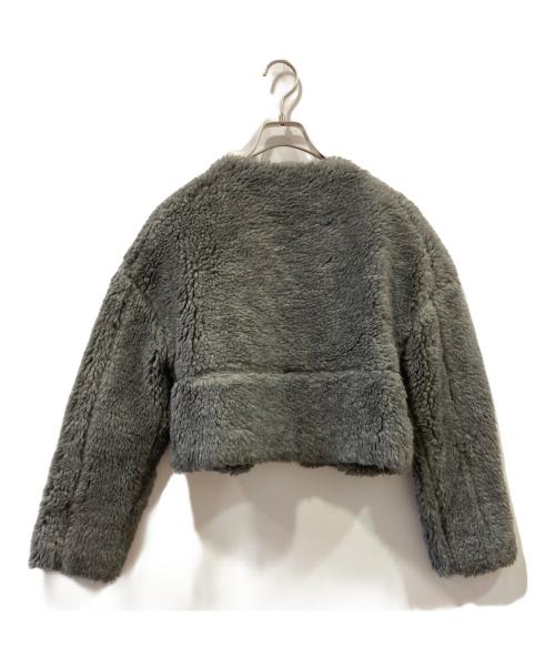 ticca（ティッカ）ticca (ティッカ) ウールファーショートコート グレー サイズ:FREEの古着・服飾アイテム