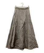 不明フメイ）の古着「HAND DYE NYLON タックフレアスカート」｜グレー