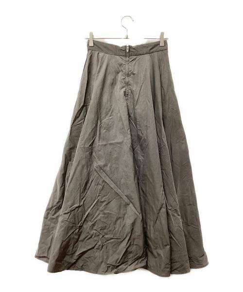 不明（フメイ）不明 (フメイ) HAND DYE NYLON タックフレアスカート グレー サイズ:2の古着・服飾アイテム