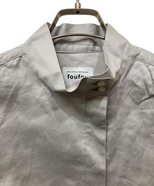 foufou（フーフー）foufou (フーフー) stand collar dress shirts グレー サイズ:FREEの古着・服飾アイテム