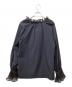 UNITED ARROWS (ユナイテッドアローズ) レースプリーツ フリル ブラウス ネイビー サイズ:Free：6000円