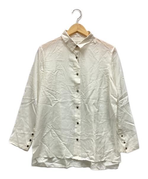 Conte（コンテ）Conte (コンテ) キュプラシルクシャツ ホワイト サイズ:表記なしの古着・服飾アイテム