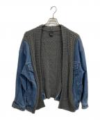 BGHBバガーチ）の古着「KNIT COMBI DENIM JKT」｜グレー×インディゴ