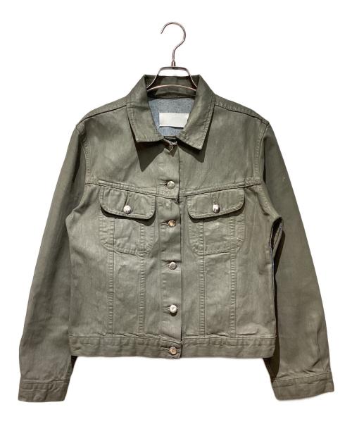 Maison Margiela（メゾンマルジェラ）Maison Margiela (メゾンマルジェラ) ペンキ コーティング デニムジャケット カーキ サイズ:Mの古着・服飾アイテム
