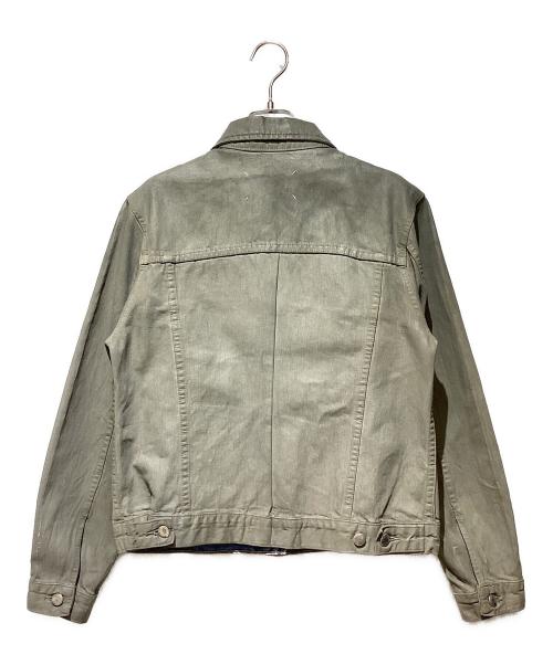 Maison Margiela（メゾンマルジェラ）Maison Margiela (メゾンマルジェラ) ペンキ コーティング デニムジャケット カーキ サイズ:Mの古着・服飾アイテム