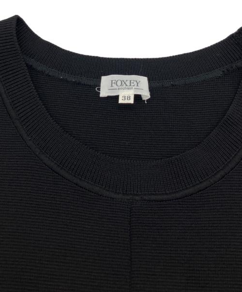 FOXEY（フォクシー）FOXEY (フォクシー) ノースリーブニットワンピース ブラック サイズ:38の古着・服飾アイテム