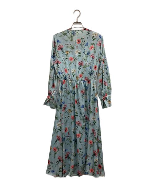 ANAYI（アナイ）ANAYI (アナイ) ボタニカルフラワープリントクルー ワンピース スカイブルー サイズ:38の古着・服飾アイテム