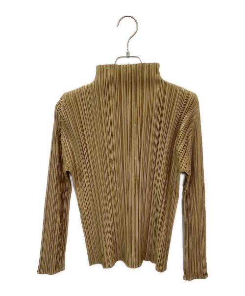 PLEATS PLEASE（プリーツプリーズ）PLEATS PLEASE (プリーツプリーズ) プリーツカットソー キャメル サイズ:3の古着・服飾アイテム
