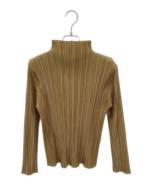 PLEATS PLEASE（プリーツプリーズ）PLEATS PLEASE (プリーツプリーズ) プリーツカットソー キャメル サイズ:3の古着・服飾アイテム