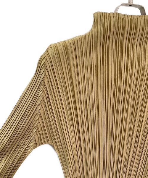PLEATS PLEASE（プリーツプリーズ）PLEATS PLEASE (プリーツプリーズ) プリーツカットソー キャメル サイズ:3の古着・服飾アイテム