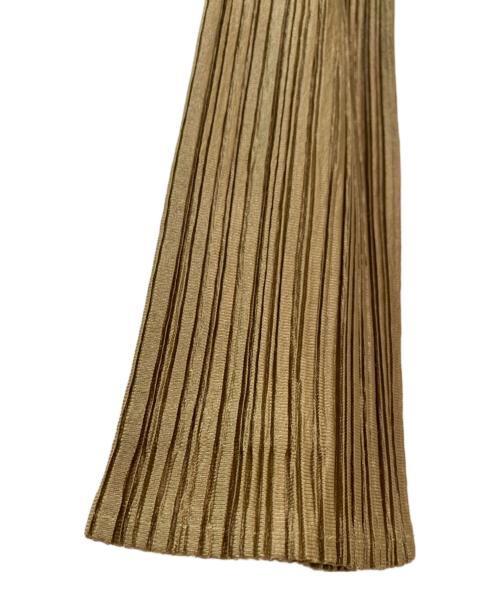 PLEATS PLEASE（プリーツプリーズ）PLEATS PLEASE (プリーツプリーズ) プリーツカットソー キャメル サイズ:3の古着・服飾アイテム