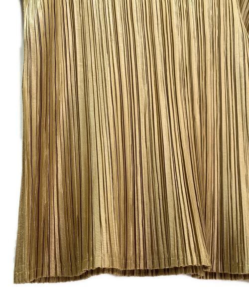 PLEATS PLEASE（プリーツプリーズ）PLEATS PLEASE (プリーツプリーズ) プリーツカットソー キャメル サイズ:3の古着・服飾アイテム