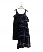 LIMI feuリミフゥ）の古着「アシンメトリーワンピース」｜ブラック