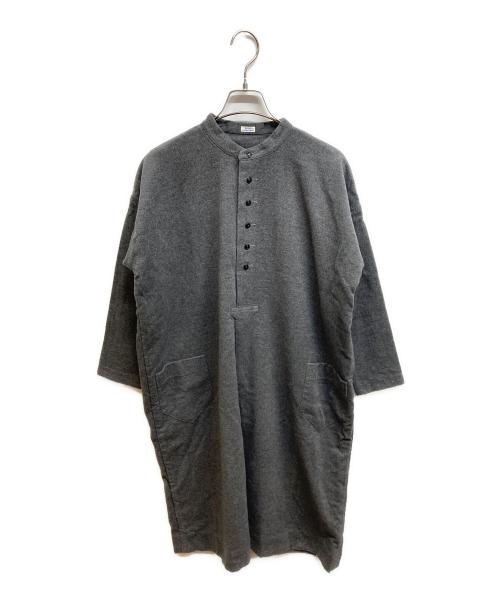 TOKIHO（トキホ）TOKIHO (トキホ) ウールカシミヤバンドカラーワンピース グレー サイズ:1の古着・服飾アイテム