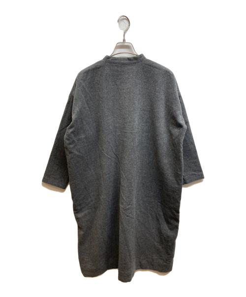 TOKIHO（トキホ）TOKIHO (トキホ) ウールカシミヤバンドカラーワンピース グレー サイズ:1の古着・服飾アイテム