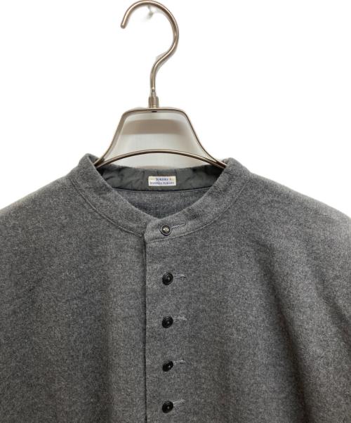 TOKIHO（トキホ）TOKIHO (トキホ) ウールカシミヤバンドカラーワンピース グレー サイズ:1の古着・服飾アイテム