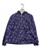 PRADAプラダ）の古着「花柄ナイロンジャケット」｜ネイビー