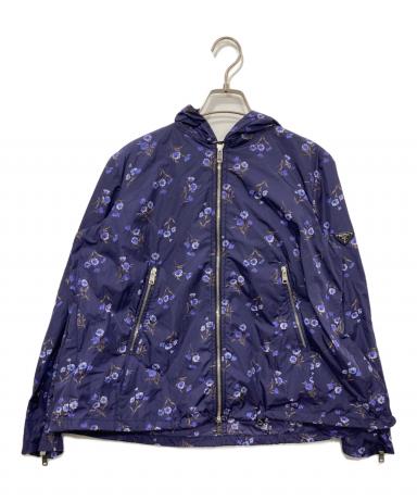 中古・古着通販】PRADA (プラダ) 花柄ナイロンジャケット ネイビー