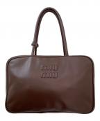 MIU MIUミュウミュウ）の古着「レザー ボー バッグ」｜ブラウン