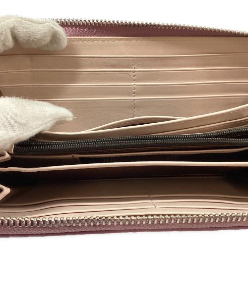 GIANNI CHIARINI（ジャンニ キアリーニ）GIANNI CHIARINI (ジャンニ キアリーニ) 型押しラウンドファスナー長財布 ラベンダーの古着・服飾アイテム