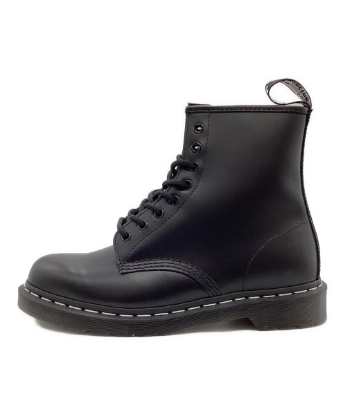 Dr.Martens（ドクターマーチン）Dr.Martens (ドクターマーチン) ホワイトステッチ8ホールブーツ ブラック サイズ:8の古着・服飾アイテム