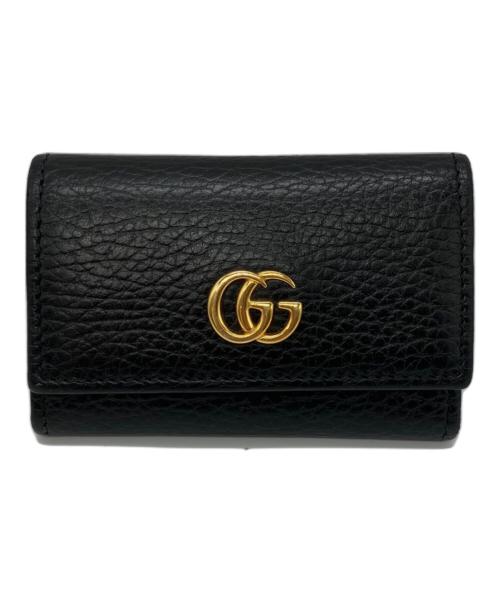 GUCCI（グッチ）GUCCI (グッチ) GGマーモント 6連レザー キーケース ブラックの古着・服飾アイテム