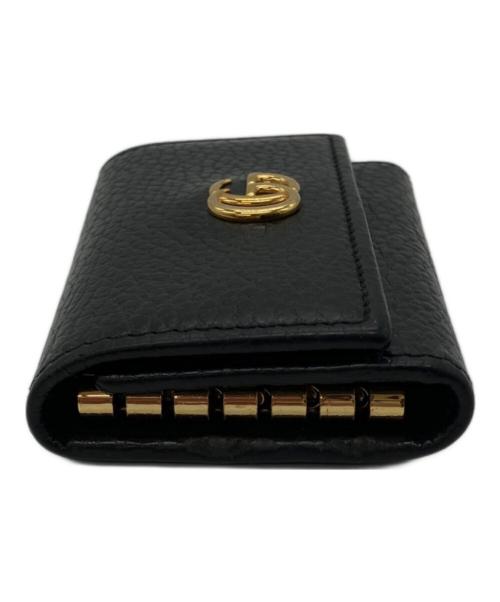 GUCCI（グッチ）GUCCI (グッチ) GGマーモント 6連レザー キーケース ブラックの古着・服飾アイテム