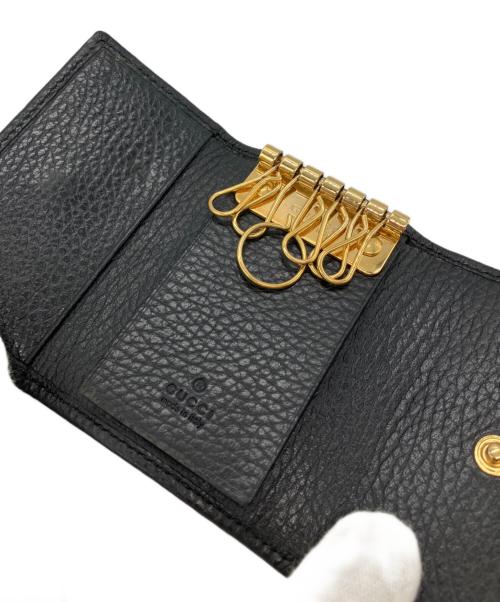 GUCCI（グッチ）GUCCI (グッチ) GGマーモント 6連レザー キーケース ブラックの古着・服飾アイテム