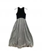 UN3D.アンスリード）の古着「カットドッキングバルーンワンピース」｜ブラック×グレー