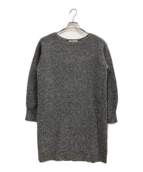 JUSGLITTY（ジャスグリッティー）JUSGLITTY (ジャスグリッティー) ラメニットワンピース グレー サイズ:2の古着・服飾アイテム