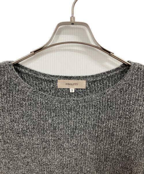 JUSGLITTY（ジャスグリッティー）JUSGLITTY (ジャスグリッティー) ラメニットワンピース グレー サイズ:2の古着・服飾アイテム