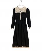 HER LIP TOハーリップトゥ）の古着「Point Lace Pleated Dress」｜ブラック