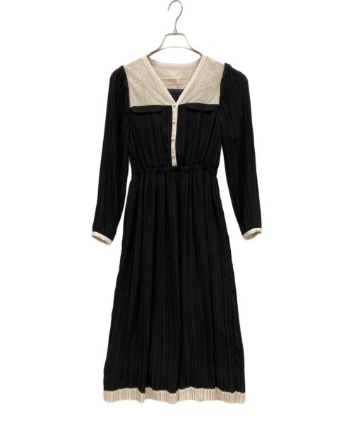 HER LIP TO（ハーリップトゥ）HER LIP TO (ハーリップトゥ) Point Lace Pleated Dress ブラック サイズ:Ｓの古着・服飾アイテム
