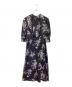 HER LIP TO（ハーリップトゥ）の古着「French Bouquet Puff Sleeve Dress」｜ネイビー