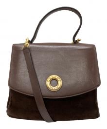 CELINE（セリーヌ）の古着「サークルロゴ2WAYショルダーバッグ」｜ブラウン