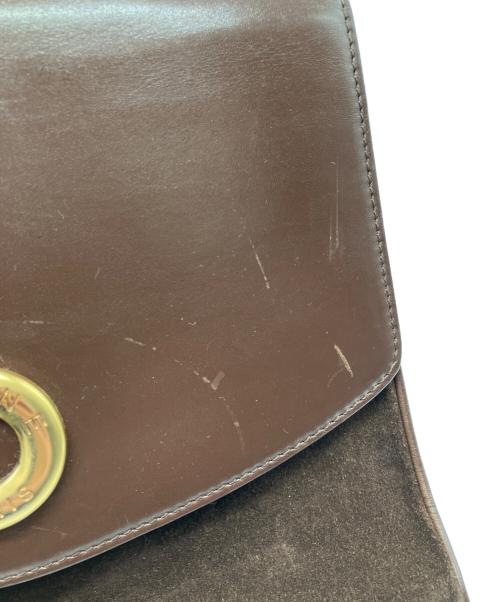 CELINE（セリーヌ）CELINE (セリーヌ) サークルロゴ2WAYショルダーバッグ ブラウンの古着・服飾アイテム