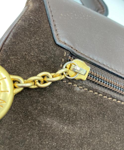 CELINE（セリーヌ）CELINE (セリーヌ) サークルロゴ2WAYショルダーバッグ ブラウンの古着・服飾アイテム