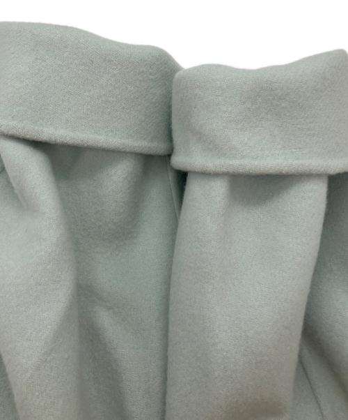 23区（ニジュウサンク）23区 (ニジュウサンク) ウールリバーショートブルゾン ライトグリーン サイズ:40の古着・服飾アイテム