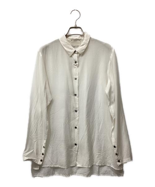 Conte（コンテ）Conte (コンテ) キュプラシルク シャツ ホワイト サイズ:FREEの古着・服飾アイテム