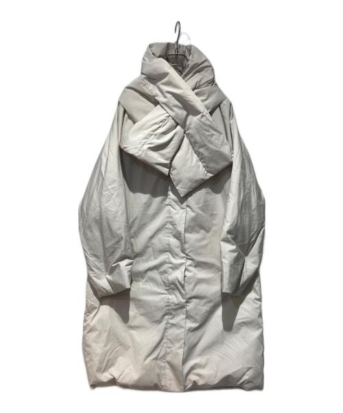 ebure（エブール）EBURE (エブール) シルクポリダウン コート ベージュ サイズ:38の古着・服飾アイテム