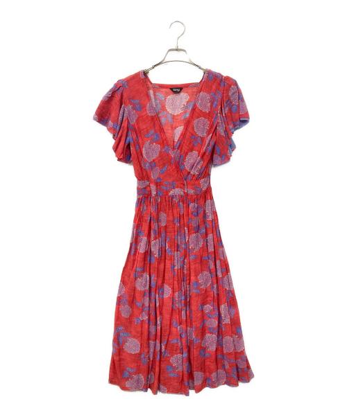 Velnica（ヴェルニカ）Velnica (ヴェルニカ) フレアワンピース レッド サイズ:記載なしの古着・服飾アイテム