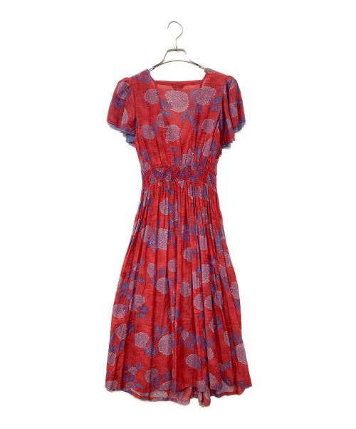 Velnica（ヴェルニカ）Velnica (ヴェルニカ) フレアワンピース レッド サイズ:記載なしの古着・服飾アイテム